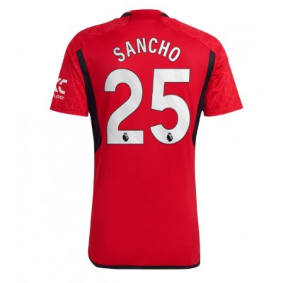 Poceni Moški Nogometni dresi Manchester United Domači Kratek rokav 2023-24 Jadon Sancho 25