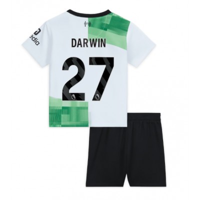 Poceni Otroški Nogometni dresi kompleti Liverpool 2023-24 Gostujoči Darwin Nunez 27