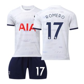Poceni Otroški Nogometni dresi kompleti Tottenham Hotspur Domači 2023-24 ROMERO 17