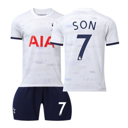 Poceni Otroški Nogometni dresi kompleti Tottenham Hotspur Domači 2023-24 SON 7