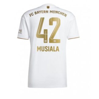 Replika Moški nogometni dresi Bayern Munich Gostujoči 2022-23 Kratek rokav Jamal Musiala 42