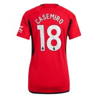 Casemiro #18 Ženski Nogometni dresi Manchester United Domači 2023 2024 Kratek Rokav prodaja