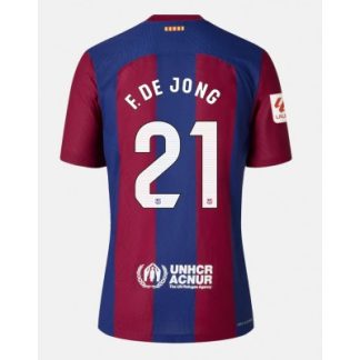 Frenkie de Jong 21 Moški Nogometni dresi Barcelona Domači Kratek Rokav 2023-24