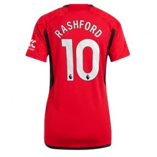 Marcus Rashford #10 Ženski Nogometni dresi Manchester United Domači 2023 2024 Kratek Rokav prodaja