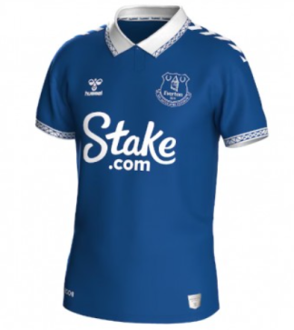 Poceni Moški Nogometni dresi Everton Domači 2023-24 Kratek Rokav z lastnim imenom online