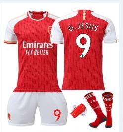 Poceni Moški Nogometni dresi kompleti Arsenal Domači 2023-24 G.JESUS 9