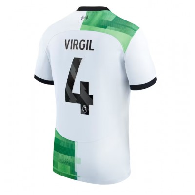 Poceni Moški Nogometni dresi Liverpool Gostujoči 2023 2024 Virgil van Dijk 4