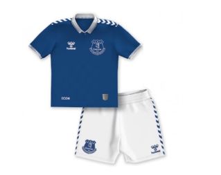 Poceni Otroški Nogometni dresi komplet Everton Domači 2023-24 Kratek Rokav + Kratke hlače