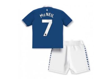 Poceni Otroški Nogometni dresi komplet Everton Domači 2023-24 tisk Dwight McNeil 7