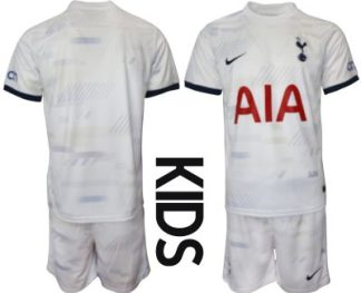 Poceni Otroški Nogometni dresi Tottenham Hotspur Domači 2023-24 Kratek Rokav + Kratke hlače