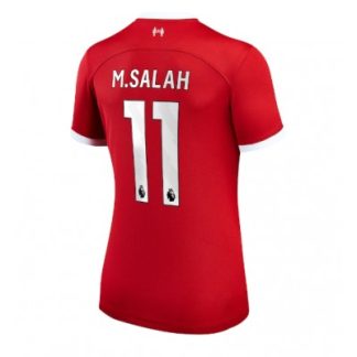 Poceni Ženski Nogometni dresi Liverpool Domači 2023-24 Kratek Rokav Mohamed Salah 11