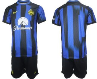 Moški Nogometni dresi Inter Milan Domači 2023 2024 Kratek Rokav + Kratke hlače