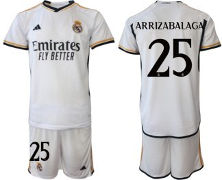Najcenejši Moški Nogometni dresi kompleti Real Madrid Domači 2023-24 ARRIZABALAGA 25