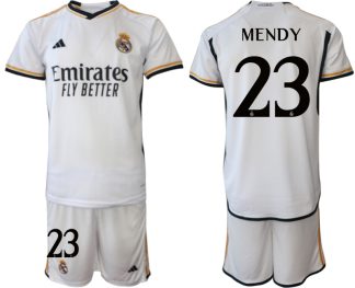 Najcenejši Moški Nogometni dresi kompleti Real Madrid Domači 2023-24 MENDY 23