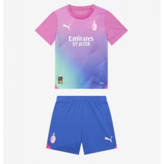 Otroški Nogometni dresi kompleti za otroke AC Milan Tretji 2023 2024 Kratek Rokav + Kratke hlače