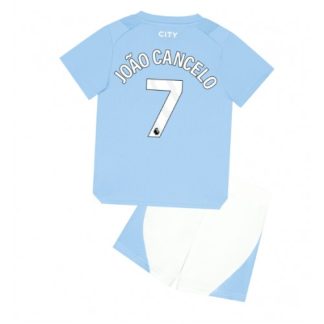 Otroški Nogometni dresi Manchester City Domači 2023-24 Kratek Rokav + Kratke hlače Joao Cancelo 7