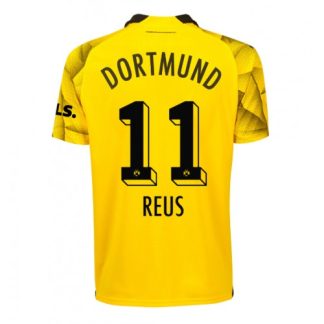 Poceni Moški Nogometni dresi Borussia Dortmund Tretji 2023-2024 Kratek Rokav tisk Marco Reus 11
