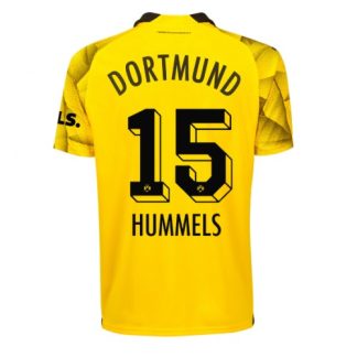 Poceni Moški Nogometni dresi Borussia Dortmund Tretji 2023-2024 Kratek Rokav tisk Mats Hummels 15