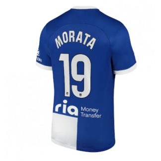 Prodajo Poceni Moški Nogometni dresi Atletico Madrid Gostujoči 2023-24 Kratek rokav tisk Alvaro Morata 19
