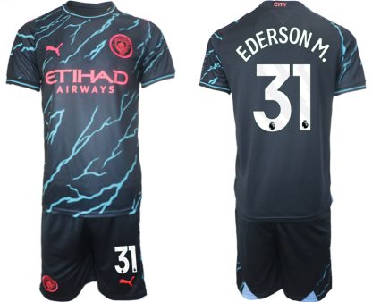 kje kupiti Moški Nogometni dresi kompleti Manchester City Tretji 2023/24 Ederson M. 31