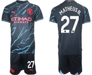 kje kupiti Moški Nogometni dresi kompleti Manchester City Tretji 2023/24 Matheus Nunes 27