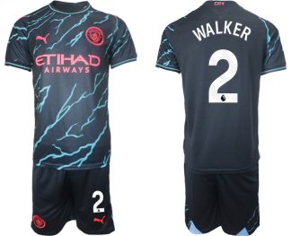 kje kupiti Moški Nogometni dresi kompleti Manchester City Tretji 2023/24 tisk Kyle Walker 2