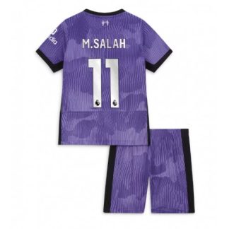 Naročiti Otroški Nogometni dresi kompleti za otroke Liverpool Tretji 2023-24 Mohamed Salah 11