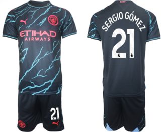 Novo Moški Nogometni dresi kompleti Manchester City Tretji 2023/24 Sergio Gomez 21