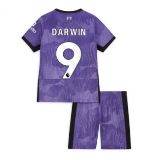 Naročiti Otroški Nogometni dresi kompleti za otroke Liverpool Tretji 2023-24 Darwin Nunez 9