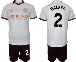 Poceni Moški Nogometni dresi Manchester City Gostujoči 2023/24 Kratek Rokav + Kratke hlače Kyle Walker 2