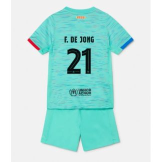 Poceni Nogometni dresi za otroke Barcelona Tretji 2023-24 Kratek Rokav + Kratke hlače Frenkie de Jong 21