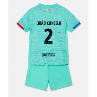 Poceni Nogometni dresi za otroke Barcelona Tretji 2023-24 Kratek Rokav + Kratke hlače Joao Cancelo 2