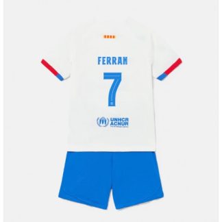 Poceni Otroški Nogometni dresi Barcelona Gostujoči Kratek Rokav + Kratke hlače 2023-24 Ferran Torres 7