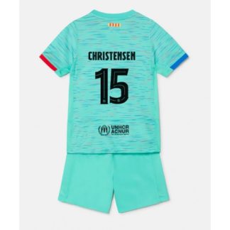 Poceni Otroški Nogometni dresi Barcelona Tretji 2023-24 Kratek Rokav + Kratke hlače Andreas Christensen 15
