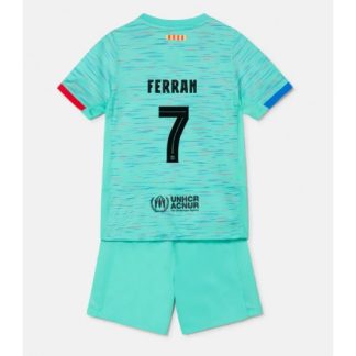 Poceni Otroški Nogometni dresi Barcelona Tretji 2023-24 Kratek Rokav + Kratke hlače Ferran Torres 7