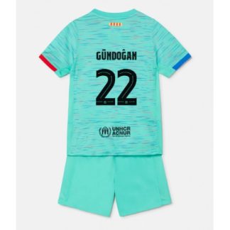 Poceni Otroški Nogometni dresi Barcelona Tretji 2023-24 Kratek Rokav + Kratke hlače Ilkay Gundogan 22
