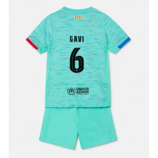 Poceni Otroški Nogometni dresi Barcelona Tretji 2023-24 Kratek Rokav + Kratke hlače Paez Gavi 6