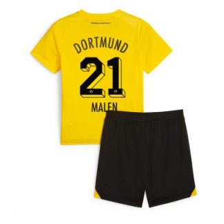 Poceni Otroški Nogometni dresi Borussia Dortmund Domači Kratek Rokav + Kratke hlače 2023-24 Donyell Malen 21