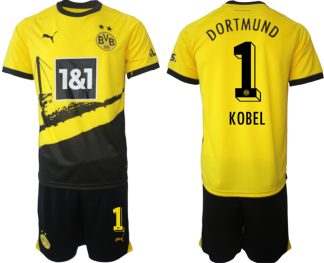 Prodaja Moški Nogometni dresi kompleti Borussia Dortmund Domači 2023-24 tisk KOBEL 1