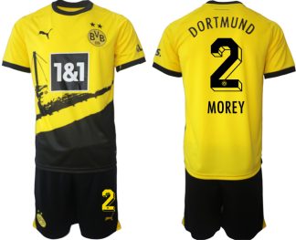 Prodaja Moški Nogometni dresi kompleti Borussia Dortmund Domači 2023-24 tisk MOREY 2