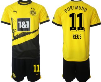 Prodaja Moški Nogometni dresi kompleti Borussia Dortmund Domači 2023-24 tisk REUS 11