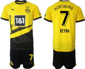 Prodaja Moški Nogometni dresi kompleti Borussia Dortmund Domači 2023-24 tisk REYNA 7