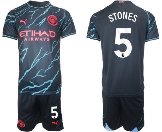 Prodaja Moški Nogometni dresi kompleti Manchester City Tretji 2023/24 tisk John Stones 5