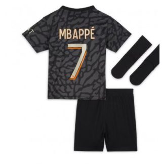 kje kupiti Otroški Nogometni dresi Paris Saint-Germain PSG Kratek Rokav + Kratke hlače Tretji 2023-24 Kylian Mbappe 7