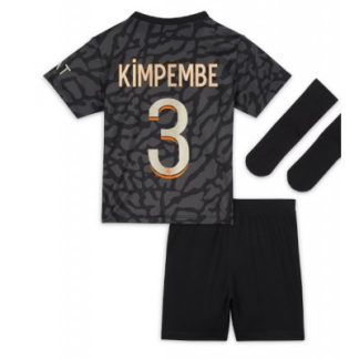kje kupiti Poceni Otroški Nogometni dresi kompleti Paris Saint-Germain PSG Tretji 2023-24 Presnel Kimpembe 3