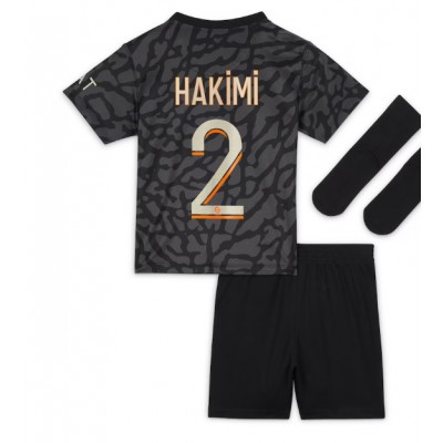 Novo Otroški Nogometni dresi Paris Saint-Germain PSG Tretji 2023-24 Kratek Rokav + Kratke hlače Achraf Hakimi 2
