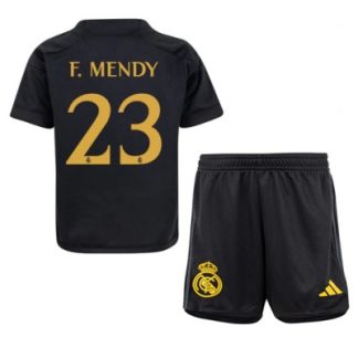Otroški Nogometni dresi Real Madrid Tretji 2023-24 Kratek Rokav + Kratke hlače Ferland Mendy 23