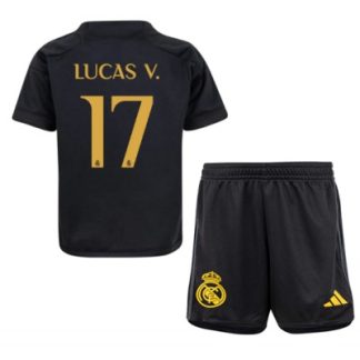 Otroški Nogometni dresi Real Madrid Tretji 2023-24 Kratek Rokav + Kratke hlače Lucas Vazquez 17