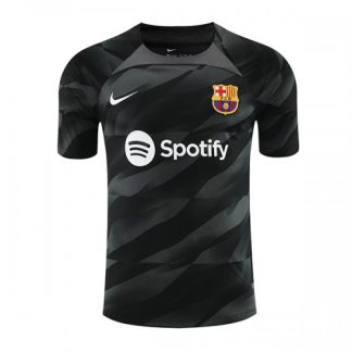 Poceni Moški Nogometni dresi Barcelona Vratar Gostujoči 2023-24 Kratek Rokav z lastnim imenom