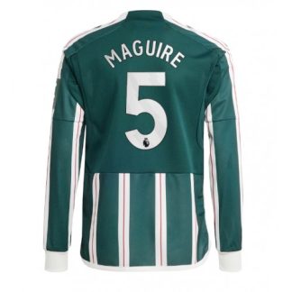 Poceni Moški Nogometni dresi Manchester United Gostujoči 2023-24 Dolgi Rokav Harry Maguire 5